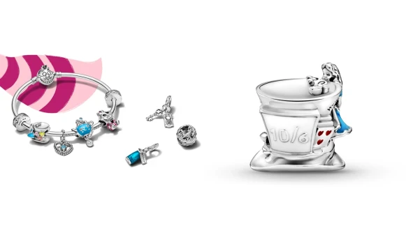 Pandora X 愛麗絲夢遊仙境聯名系列推出6款串飾、手環！全新妙妙貓釦頭手環必入手