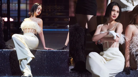 楊丞琳《乘風破浪的姐姐2》大秀性感！白色羽毛中空裝辣翻全場，創下最高分紀錄
