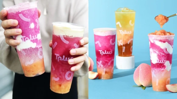 少女心噴發！繼光香香雞xTplus茶加水蜜桃季登場，打造3款超粉嫩的夢幻系飲品