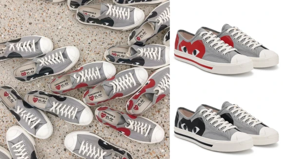 川久保玲Comme des Garçons Play X Converse 2021最新聯名鞋款，愛心臉圖樣首次登上Jack Purcell鞋款！點入看開賣日、購買方式與售價