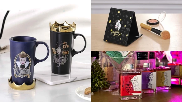 迪士尼反派控站出來！HOLA再推第二波小物：壞皇后、庫伊拉、黑魔女高調搞叛逆，更聯名WAT推限定調酒
