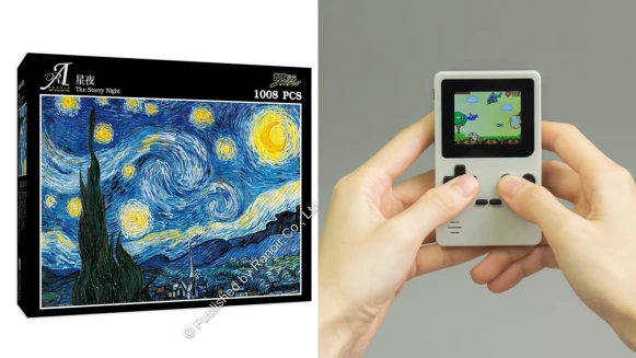 防疫待在家不無聊！誠品推薦5大遊戲桌遊：1000片梵谷《星夜》拼圖、復古Game Boy，陪你動腦打發時間