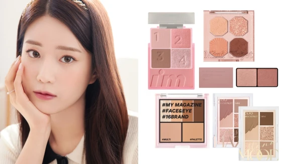 迷你彩妝盤推薦：Etude、clio、16brand、艾杜紗、I&#039;M MEME ，不到半個手掌心大小，一盤就能完妝太方便