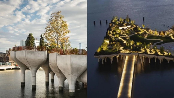 紐約最新地標「Little Island」開放！如漂浮水上、由132朵鬱金香撐起，英國設計鬼才又一必朝聖力作