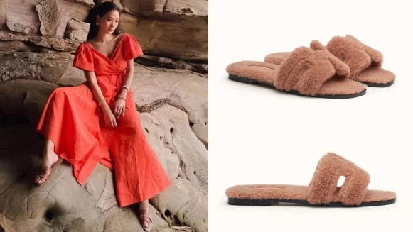 連孫芸芸也愛穿的愛馬仕拖鞋推出進化版！泰迪熊毛絨材質、3大配色、秋冬正式開賣（附售價）