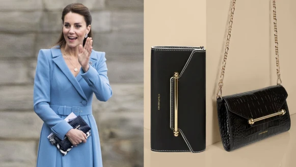 台灣也能買到！凱特王妃出席活動拿的Strathberry手拿包限量補貨，居然只要台幣1萬