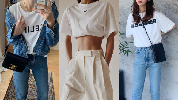穿不膩的白T！搜羅Jil Sander、Nike、Agnès b…5件日本女生最常穿的白色logo T