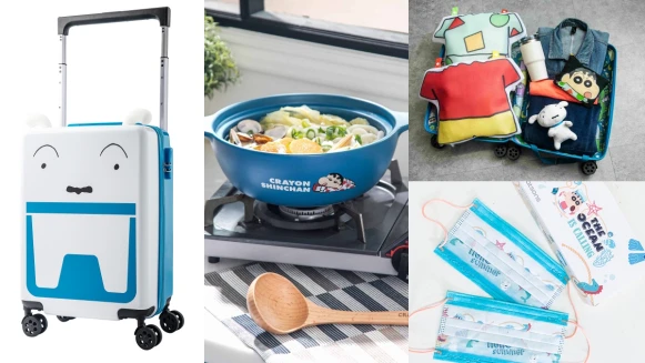 屈臣氏X蠟筆小新推6款集點加購商品，還有14款獨家商品超萌登場，必買小白行李箱、洗衣袋