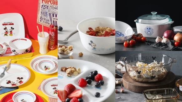 米奇米妮躍上餐桌！康寧餐具X迪士尼推出米奇米妮4大主題餐具，青花瓷、童趣風、幾何塗鴉超萌登場，3大網購平台優惠大公開
