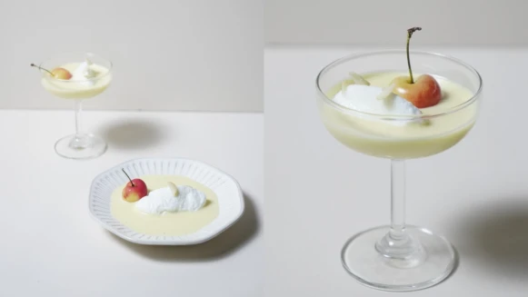 【宅時尚甜點by大口心心】極簡櫻桃漂浮島，還不能出國時就在家自己做一座夢幻小島！