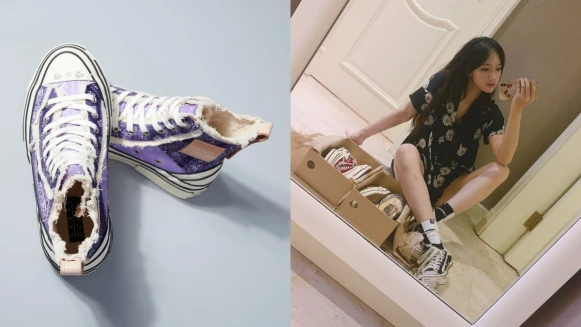《你微笑時很美》程瀟私服穿搭超愛穿！吳建豪品牌xVESSEL第二波聯名來襲，解構帆布鞋換上丁香紫色（附販售地點、售價）