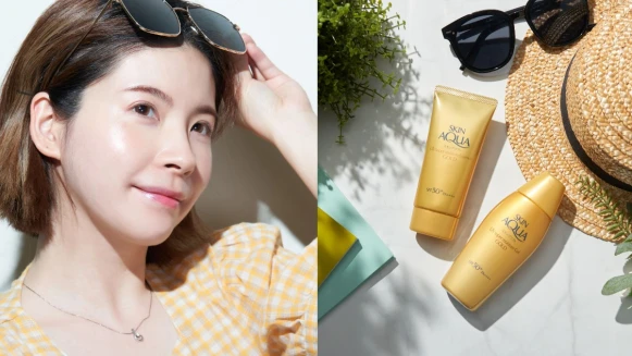 警戒危機＋紫外線危肌，出門半小時買菜也曬黑真心哭慘！曼秀雷敦超強#防曬小金瓶，不曬黑、不黏膩，還防水耐汗、質地超清爽～M編用完秒被圈粉！