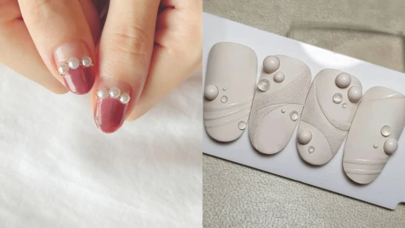 連韓星BLACKPINK、Irene都著迷!可氣質可華麗的珍珠美甲15款範本推薦,從立體裝飾到五彩虹光通通有