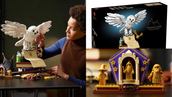 麻瓜必收藏！樂高隆重推出「哈利波特20周年積木」，重現嘿美送入學通知書畫面，鄧不利多、海格變身黃金人偶