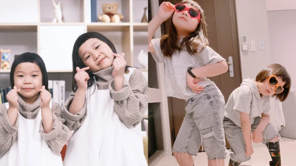 集才華、喜感、搞怪於一身！8歲胖球 &amp; 6歲斯拉姐妹花：最愛一家人在一起