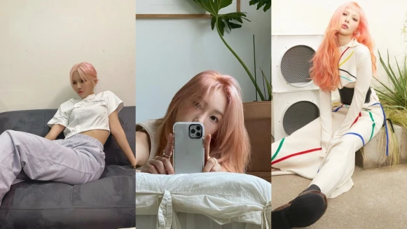 2021夏天髮色範本:跟著太妍、泫雅、田小娟換上甜美蜜桃色系,每個時期都有不同感覺!