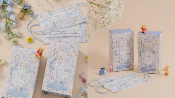 小熊維尼口罩秘境花園款新登場！花草彩繪畫風、仙境藍底色，維尼控必須收