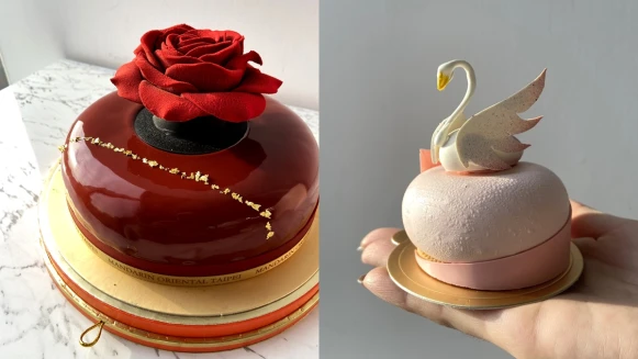 「玫瑰花鏡面蛋糕」夢幻問世！文華東方新任主廚端精品級甜點，結合水果酸甜口味，交織視覺、味覺雙重饗宴