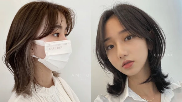 2022中短髮髮型推薦：韓系微水母復古層次剪，修飾下顎線又不怕亂翹！