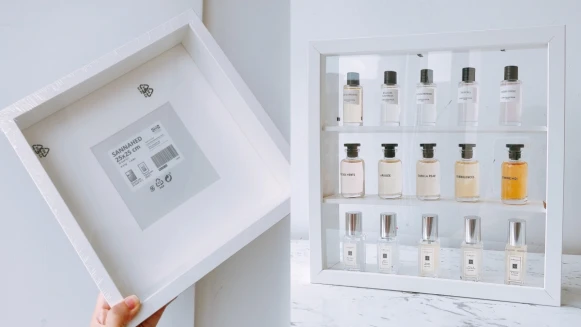 必學IKEA百元相框改造！超簡單5步驟自製香水彩妝三層收納架