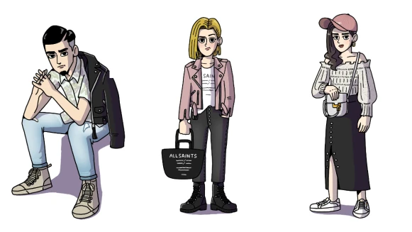 Allsaints x 油頭二世插畫穿搭風格解析，讓妳快速融入正統東倫敦穿搭日常