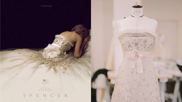 Kristen Stewart主演《Spencer》海報絕美禮服出自Chanel之手！近看700小時的手工刺繡細節