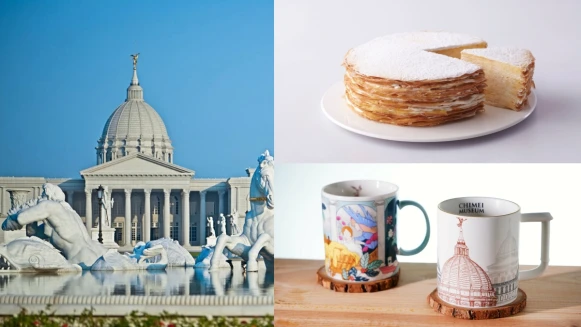 精品級千層蛋糕「深藍」進駐奇美博物館！星巴克推藝術風馬克杯必收藏