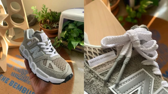 New Balance 574變奏版誕生，最新聯名款是小姊姊的溫柔奶茶色