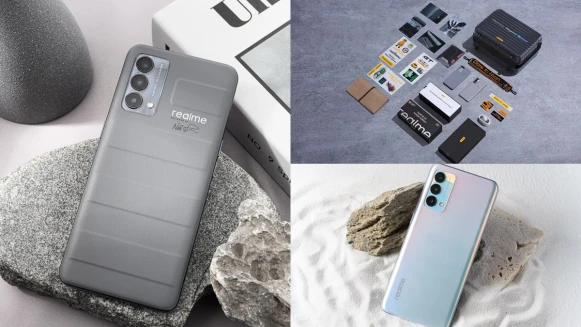 realme GT大師版手機時髦升級！旅行箱機身設計，沉穩灰、夢幻晨曦色上市