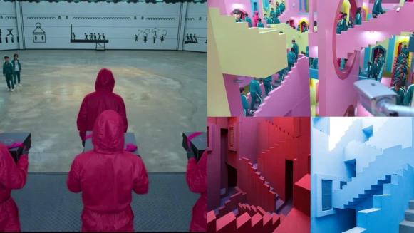 雷/《魷魚遊戲》驚人彩蛋細節你有發現?!牆上圖案有玄機、樓梯迷宮靈感來源是西班牙網美勝地?