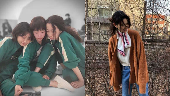  《魷魚遊戲》脫北者姜曉、死纏到底韓美女、義氣王智英，女生三人組脫掉戲服後的私下穿搭