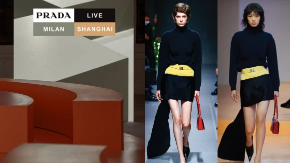 2022春夏米蘭時裝週｜Prada施展分身魔法、米蘭+上海同時開演，長尾短裙演繹現代優雅風範