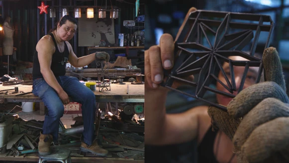 邱宏鎰雙手翻扭優雅生命力,窗花隙縫流轉的溫度,讓鐵窗花融進生活裡