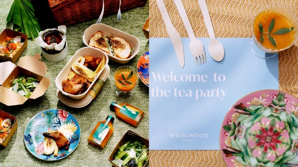 最夢幻野餐籃！「雙盤」Wedgwood聯名The Tavernist推限量野餐組，印花骨瓷配米其林美食，拎出門超有面子