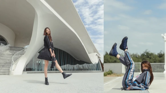 疫情趨緩時髦出遊玩起來！穿上Onitsuka Tiger長腿神靴，打卡超夢幻桃園「永安海螺文化體驗園區」，拍一波仙氣美照吧！