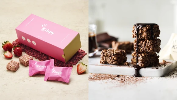 《Krispy》低熱量營養脆米點心！迷你一口尺寸，黑巧克力口味必吃