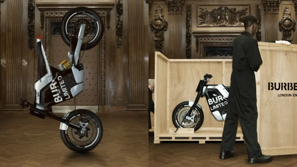 史上最拉風的Burberry電動摩托車問世，結合永續環保、客製化車身、逼近百萬台幣