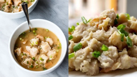香菇芋頭排骨粥/剁椒蒜香芋頭蒸雞腿/養顏紅豆芋泥湯，3道美味的低脂芋頭餐食譜來了！