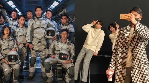 Netflix太空巨作《寧靜海》聖誕啟航!製作人 鄭雨盛 興奮合影 孔劉、裴斗娜 ,「現象級」人氣預定!