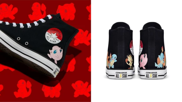 Converse X 寶可夢聯名系列萌翻天！把皮卡丘、小火龍、胖丁放上All Star帆布鞋
