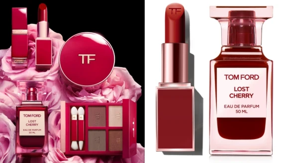 Tom Ford 2021聖誕把酒釀櫻桃香水Lost Cherry變成彩妝,又純真又性感