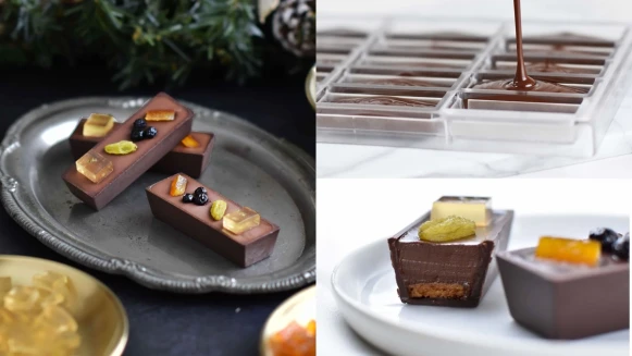 《creammm.t》隱藏版招牌甜點！不能錯過的精品級「生巧克力塔」，上頭還有法式軟糖、青提子點綴