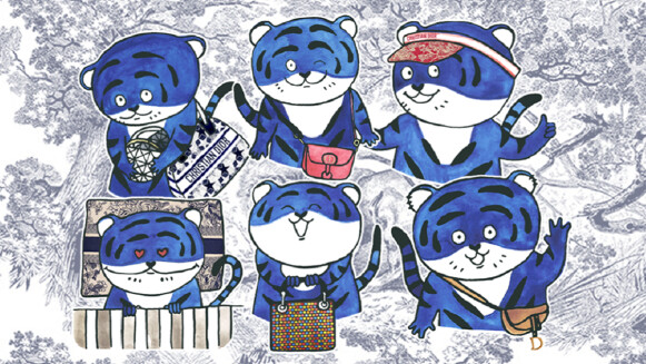 Dior藍色萌虎限時Line貼圖快下載！開啟2022一整年暖心又時尚的問候