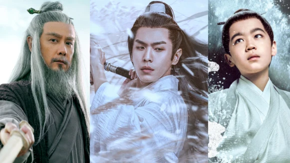 《雪中悍刀行》劍神邱心志是元祖花美男,與張若昀、韓昊霖「老中青」三代比戲精,大小范閑同框!