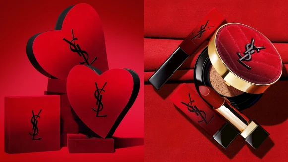 YSL 2022情人節用紅絲絨大膽說愛!小黑條1966絕美紅棕色必須擁有