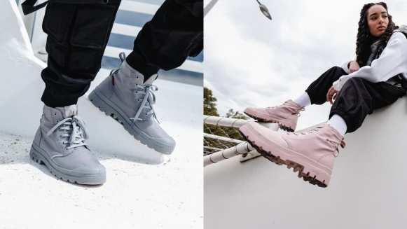 雨不停落下來！Palladium防水RCYCL系列推出春日限定石英粉、霧面灰、燕麥白