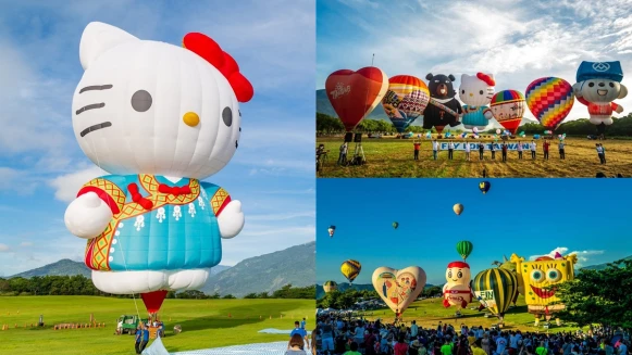 2022台東熱氣球嘉年華日期公布！連續45天由HELLO KITTY、喔熊領軍，現在就開始排行程