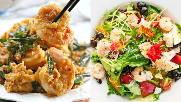 麻辣鮮蝦蔬食拌蕎麥麵/起司雞塊/泰式酸辣蝦球沙拉,3道好好吃歡喜瘦的食譜來了!