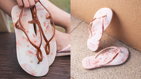 把櫻花穿腳上！哈瓦仕人字拖推出櫻花特別款，搭配玫瑰金Havaianas標誌超生火