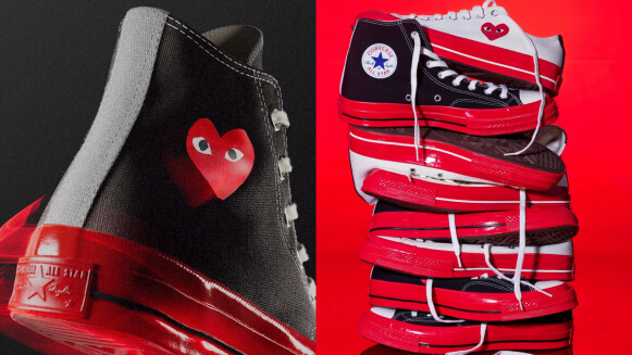 帆布鞋界的紅底鞋！Converse X CDG PLAY愛心臉帆布鞋換上火熱紅色膠底